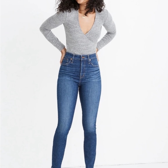Madewell Women’s Curvy High-Rise Skinny Jeans Blue Denim - Size 34 - Picture 2 of 7